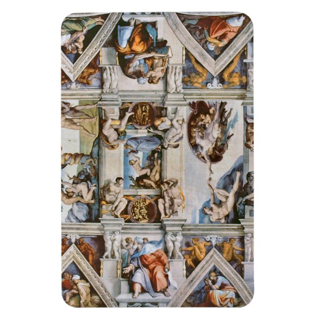 Sistine Chapel Ceiling Michelangelo Magnet (Vertikal)