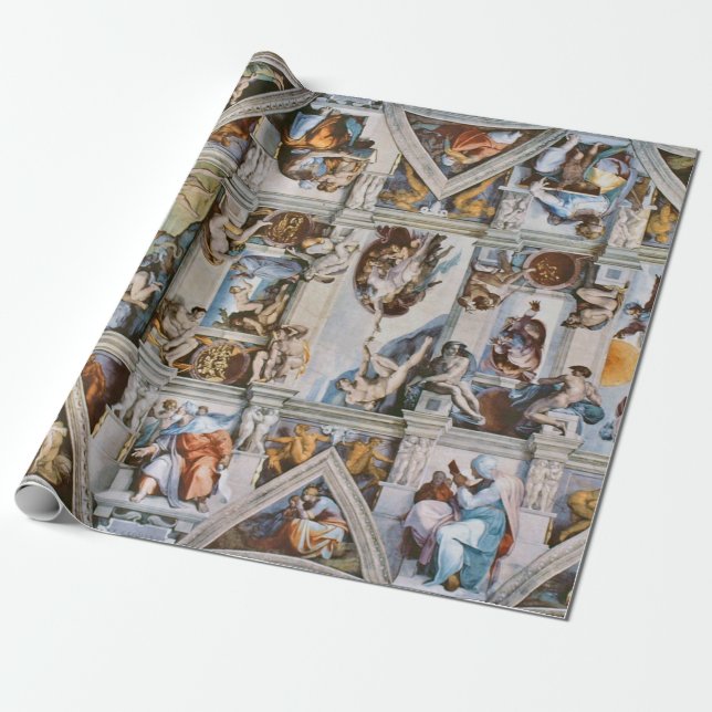 Sistine Chapel Ceiling Michelangelo Presentpapper (Utrullad)