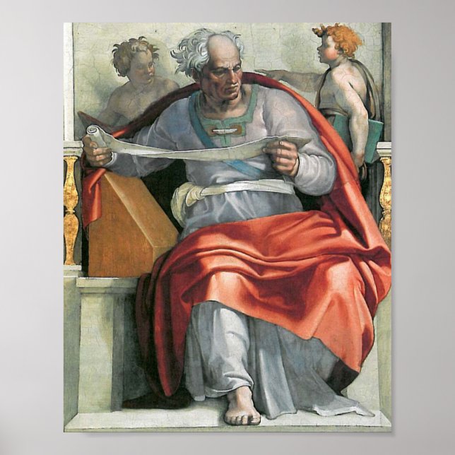 Sistine Chapel Ceiling - profeten Joel Michelangel Poster (Framsidan)