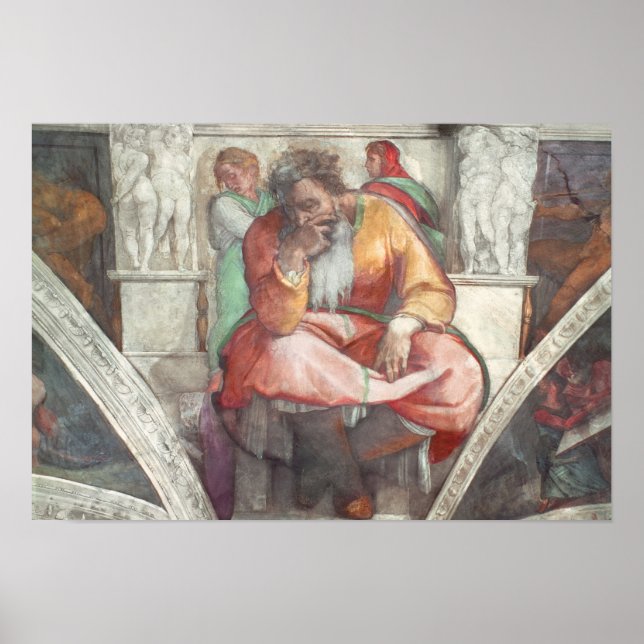Sistine Chapel Ceiling: Prophet Jeremiah Poster (Framsidan)