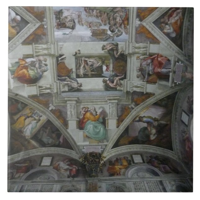 Sistine Chapel Ceiling, Rom Italien Kakelplatta (Framsidan)