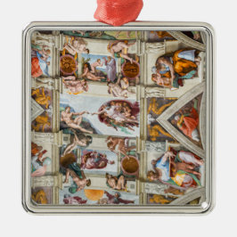 Sistine Chapel Michelangelo - Vatican, Rom, Italie Julgransprydnad Metall
