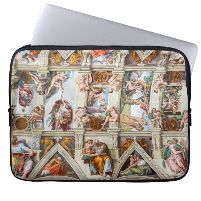 Sistine Chapel Michelangelo - Vatican, Rom, Italie Laptop Fodral (Framsidan)
