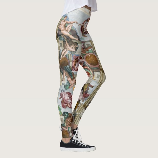 Sistine Chapel Michelangelo - Vatican, Rom, Italie Leggings (Höger)