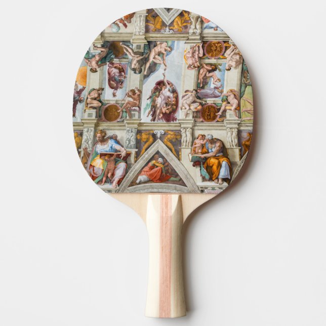 Sistine Chapel Michelangelo - Vatican, Rom, Italie Pingisracket (Framsidan)