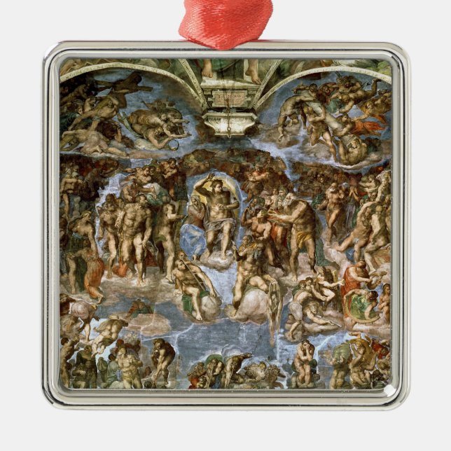 Sistine kapell: Den sist bedömningen, 1538-41 Julgransprydnad Metall (Framsidan)