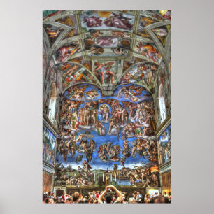Sistine kapell, Vatican City, Rome, italien Poster