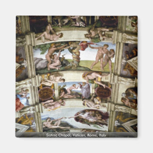 Sistine kapell, Vatican, Rome, italien Magnet