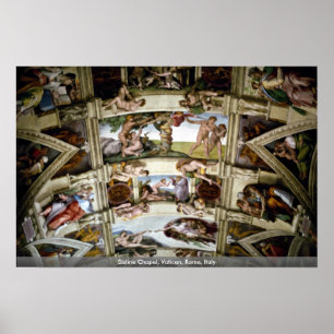 Sistine kapell, Vatican, Rome, italien Poster
