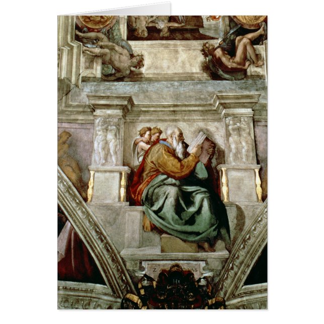 Sistine kapelltak, 1508-12 hälsningskort (Framsidan)