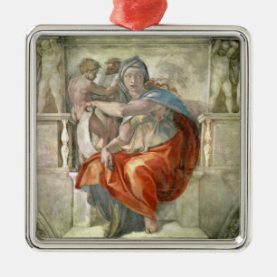 Sistine kapelltak: Delphic Sibyl Julgransprydnad Metall
