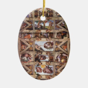 Sistine kapelltak julgransprydnad keramik