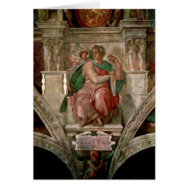 Sistine kapelltak: Profeten Isaiah Hälsningskort (Framsidan)