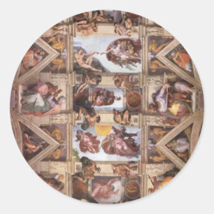Sistine kapelltak runt klistermärke