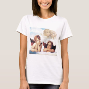 Sistine Madonna 2 änglar vid Raphael T-shirt