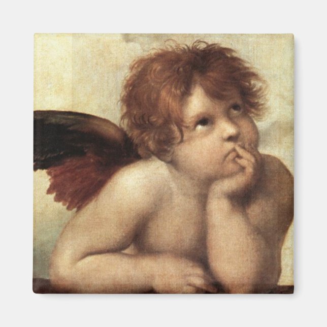 Sistine Madonna (andra detaljen) Magnet (Framsidan)