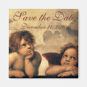 Sistine Madonna Änglar av Raphael Bröllop Magnet