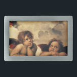 Sistine Madonna Änglar av Raphael Sanzio<br><div class="desc">Sistine Madonna (uppgifter) (nr 1512-1514). Konstnär: Raphael Sanzio (1483-1520) eller enbart Raphael eller Raffaello. Sistine Madonna (detalj) är en vintage Renaissance bra art religiösa porträtt,  med två änglar som tittar uppåt mot molnen och himlen.</div>