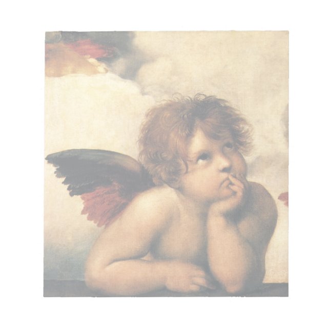Sistine Madonna Änglar av Raphael Sanzio Anteckningsblock (Framsida)