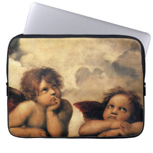 Sistine Madonna Änglar av Raphael Sanzio Laptop Fodral