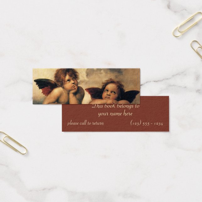 Sistine Madonna Änglar av Raphael Sanzio Litet Visitkort (Kontor)