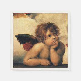 Sistine Madonna Änglar av Raphael Sanzio Pappersservett