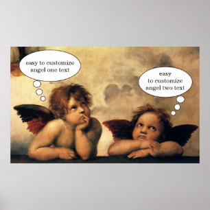 Sistine Madonna Änglar av Raphael Sanzio Poster