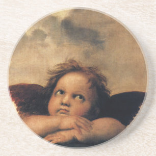 Sistine Madonna Änglar av Raphael Sanzio Underlägg Sandsten