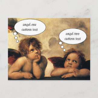 Sistine Madonna Änglar av Raphael Sanzio Vykort