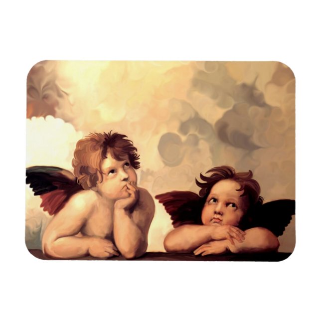 Sistine Madonna Cherubs Raffaelo Sanzio Magnet (Horisontell)