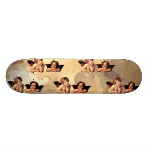 Sistine Madonna Cherubstapet Raffaelo Sanzio Mini Skateboard Bräda 18,7 Cm