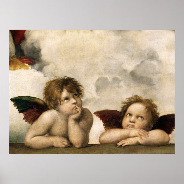 Sistine Madonna Detail, Raphael Poster (Framsidan)