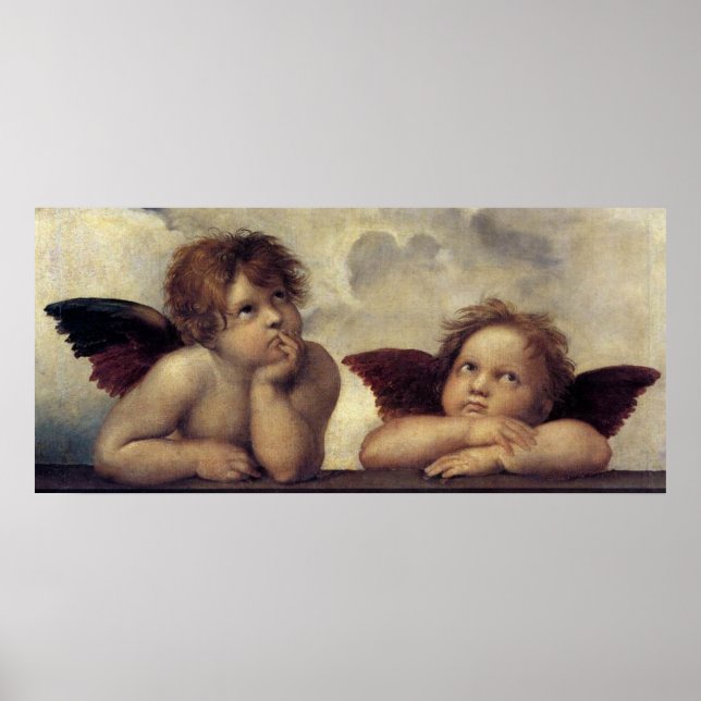 Sistine Madonna (detalj) Poster (Framsidan)