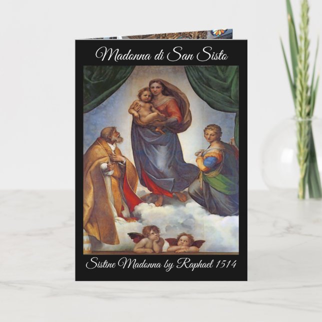 Sistine Madonna julkort Helgkort (Framsida)