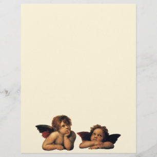 Sistine Madonna, närmare uppgifter om Änglar, utfö