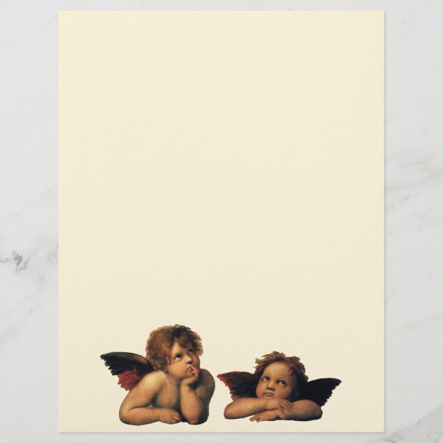 Sistine Madonna, närmare uppgifter om Änglar, utfö (Framsida)