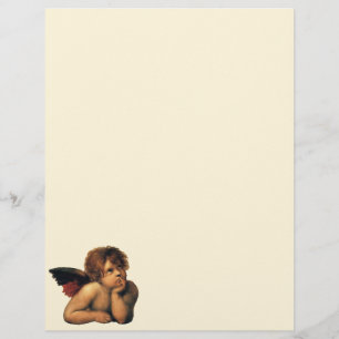 Sistine Madonna, närmare uppgifter om Änglar, utfö