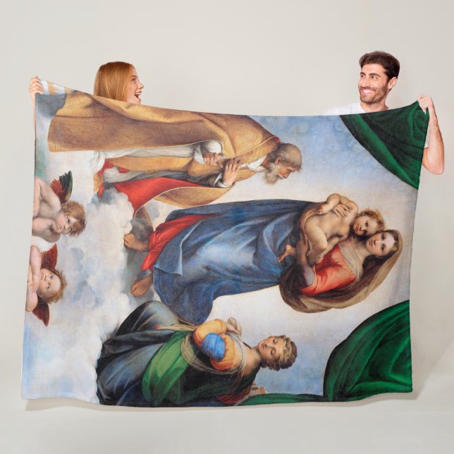 Sistine Madonna, Raphael Fleecefilt (På plats)