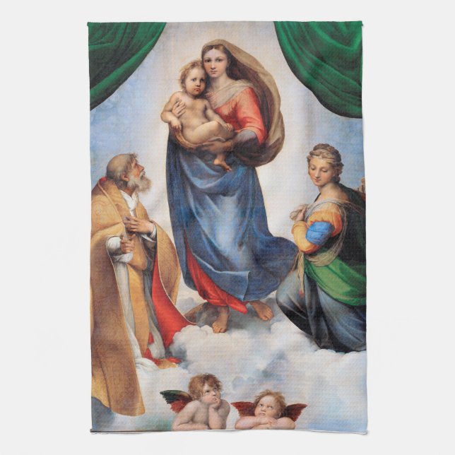 Sistine Madonna, Raphael Kökshandduk (Vertikal)