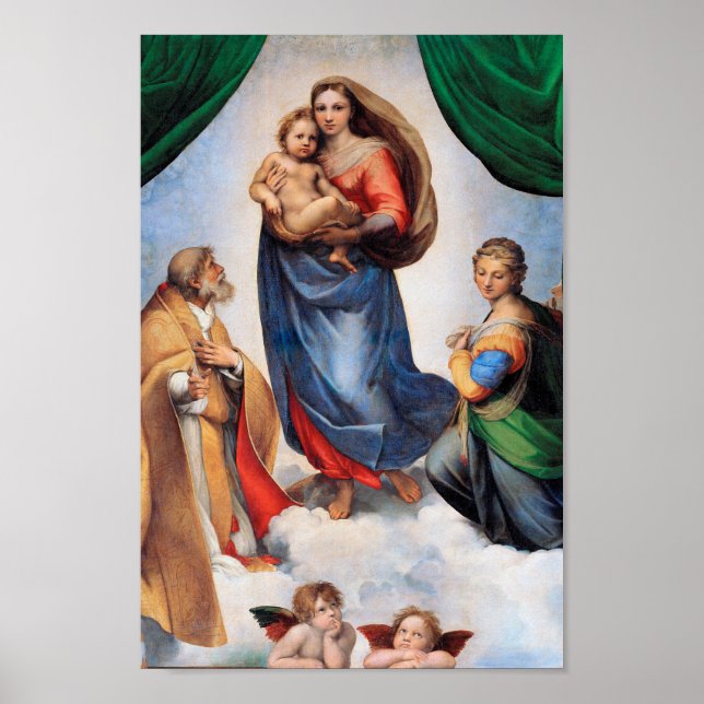 Sistine Madonna, Raphael Poster (Framsidan)