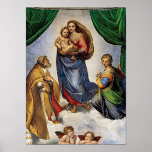Sistine Madonna Raphael Poster