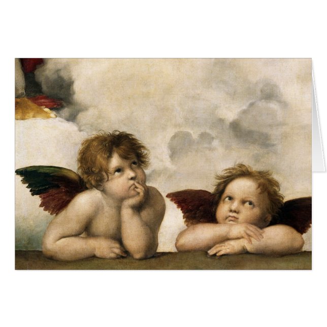 Sistine Madonna specificerar, Raphael Hälsningskort (Framsidan Horizontal)