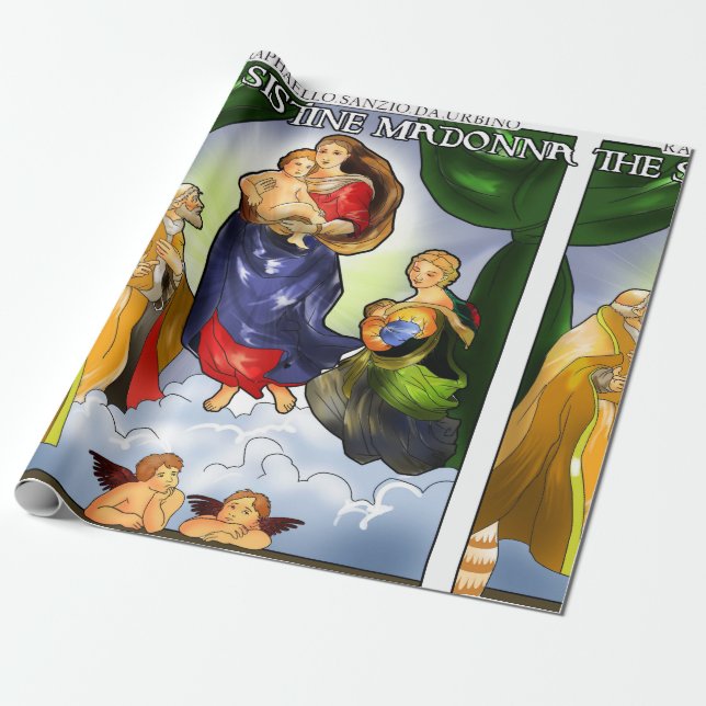 Sistine Madonna Wrapping Papper Presentpapper (Utrullad)