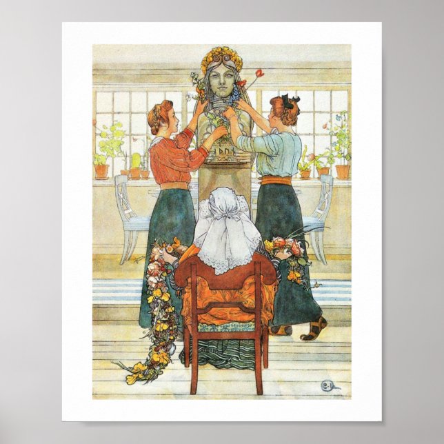 Sistrar som dekorerar för Helgdag Poster (Framsidan)