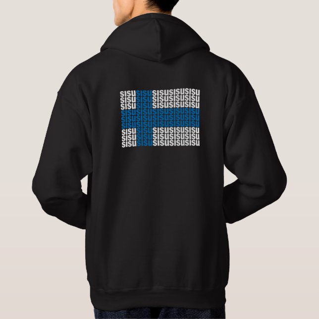 Sisu Back Hooded Tröja Sweatshirt (Baksida)