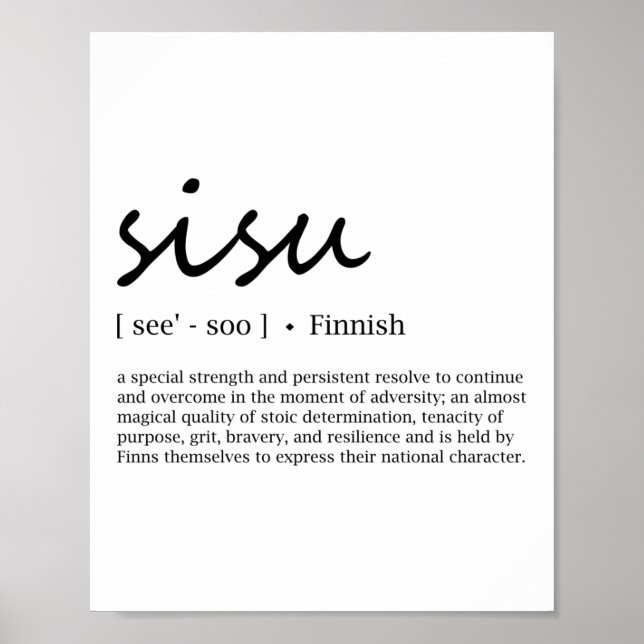 Sisu-definition Poster (Framsidan)