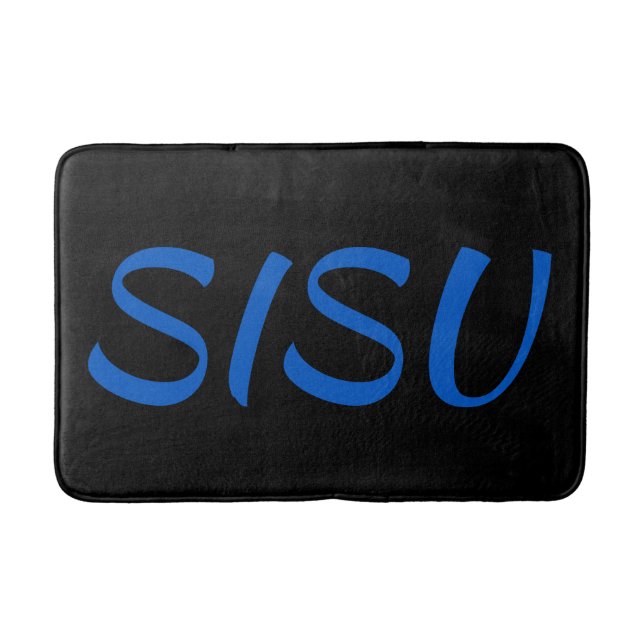 SISU Finsk Sauna Bath Mat (Svart; Alt Font) Badrumsmatta (Framsidan)