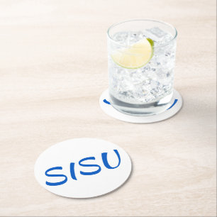 SISU Finsk Underlägg-uppsättning (6 runda Underläg Underlägg Papper Rund