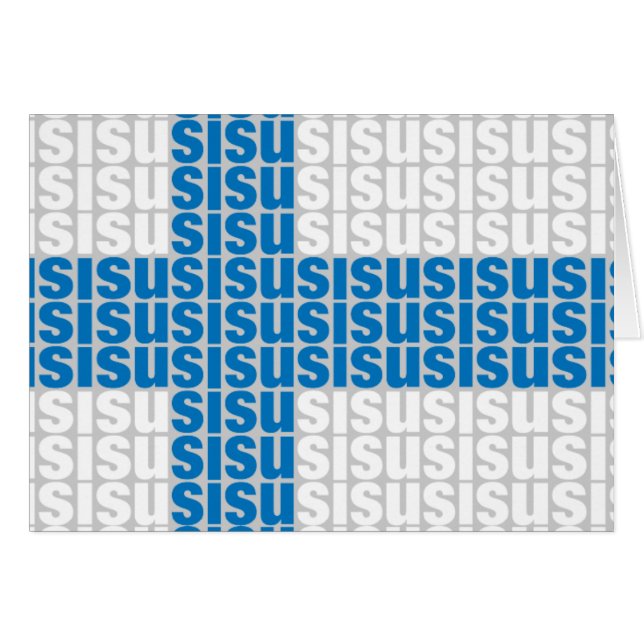 Sisu Flagg Pärmkort Hälsningskort (Framsidan Horizontal)