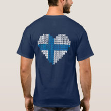 Sisu Heart Back Basic Mörk T-Shirt